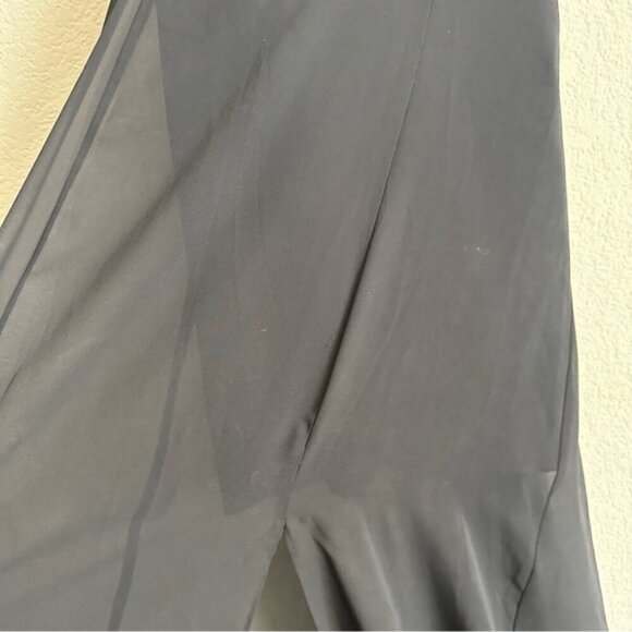 Express Black Chiffon Corset Maxi Dress Sz Small Whimsical Romantic Elegance - Picture 11 of 14